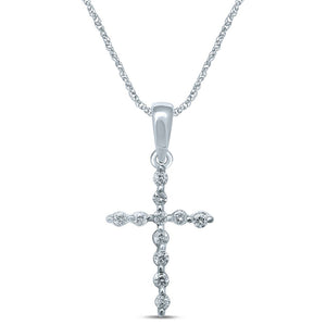 Delicate Diamond Cross Pendant