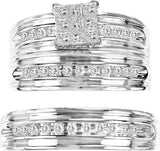 14K  0.53CT  Diamond TRIO SET