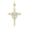 10K 0.55ct Diamond Cross Pendant