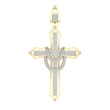 10K 0.55ct Diamond Cross Pendant