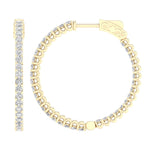 14K 2.00CT Lab Diamond Hoops