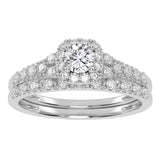 10K 0.38CT Certified Lab-Grown Diamond Bridal Set