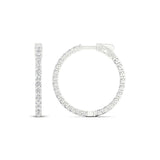 14K 3.00CT Lab Diamond Hoop Earring