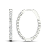 14K 2.00CT Lab Diamond Hoop Earring