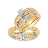 14K 0.25CT Diamond Trio Set