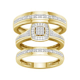 10K 0.10CT Diamond TRIO SET