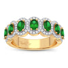14K 0.26CT Diamond Emerald Ring