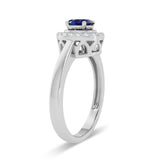 14K 0.15ct Diamond Sapphire Ring