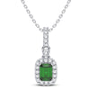 14K 0.16CT Diamond Emerald Pendant