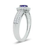 14K 0.25ct  Diamond  Sapphire  Ring