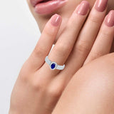 14K 0.25ct  Diamond  Sapphire  Ring