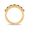 14K 0.10ct Diamond Emerald Ring