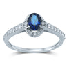 14K 0.25CT Diamond Sapphire Ring