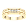 10K 0.15ct Diamond Mens Band