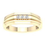 10K 0.15ct Diamond Mens Band