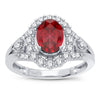 14K 0.10CT Diamond Ruby Ring