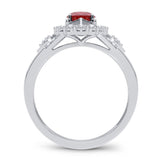 14K 0.10CT Diamond Ruby Ring