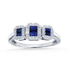 14K 0.22CT Diamond Sapphire Ring