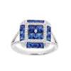 14K 0.34CT Diamond Sapphire Ring