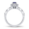 14K 0.25CT Diamond Sapphire Ring