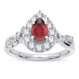 14K 0.28CT Diamond Ruby Ring