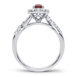 14K 0.28CT Diamond Ruby Ring