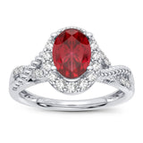 14K 0.25CT Diamond Ring Ruby