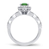 14K 0.28CT Diamond Emerald Ring