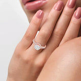 14K 0.58CT Diamond semi-mount ring