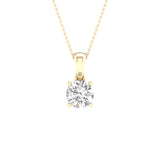 14K 1.00CT Certified Lab Grown Diamond Pendant ( IGI Certified )